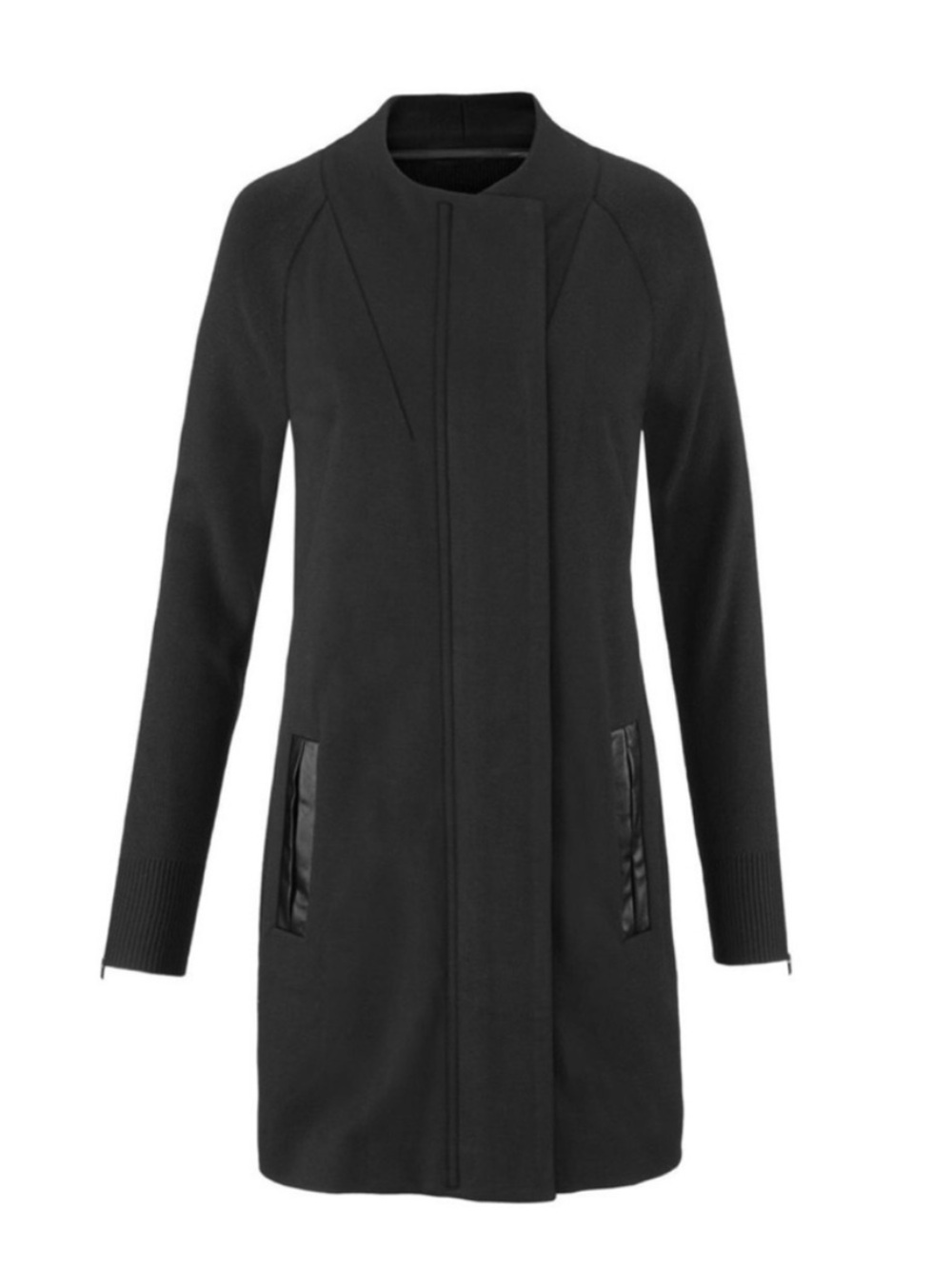 CAbi Tailor Coat 3351 Black Ponte Knit Zip Jacket Small